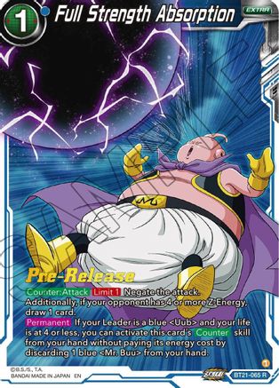 Full Strength Absorption (BT21-065) - Wild Resurgence PreRelease Cards
