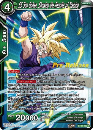 SS Son Gohan, Showing the Results of Training (BT21-080) - Wild Resurgence PreRelease Cards