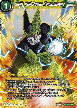 Cell's Full-Power Kamehameha (BT21-098) - Wild Resurgence PreRelease Cards