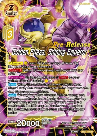 Golden Frieza, Shining Emperor (BT21-102) - Wild Resurgence PreRelease Cards