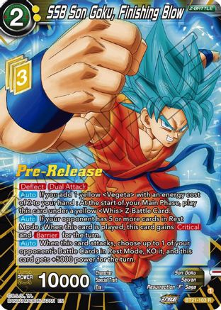 SSB Son Goku, Finishing Blow (BT21-103) - Wild Resurgence PreRelease Cards