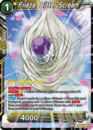 Frieza, Bitter Scream (BT21-125) - Wild Resurgence PreRelease Cards