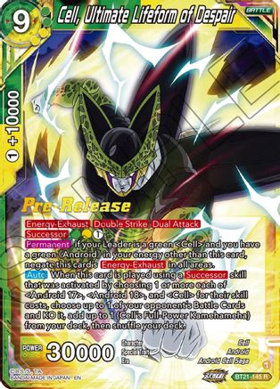 Cell, Ultimate Lifeform of Despair (BT21-145) - Wild Resurgence PreRelease Cards