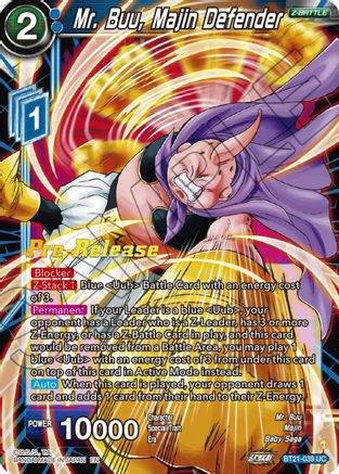 Mr. Buu, Majin Defender (BT21-039) - Wild Resurgence PreRelease Cards