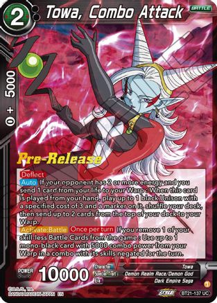Towa, Combo Attack (BT21-137) - Wild Resurgence PreRelease Cards