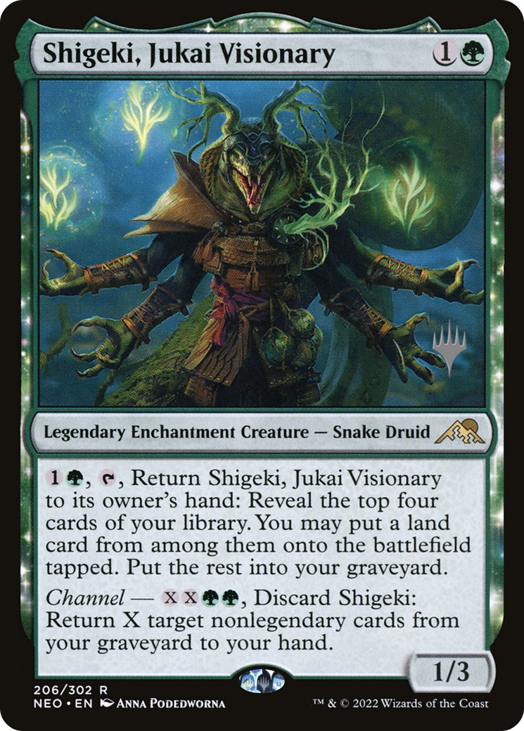 Shigeki, Jukai Visionary (PPNEO-206P) - Kamigawa: Neon Dynasty Promos: (enchantment)