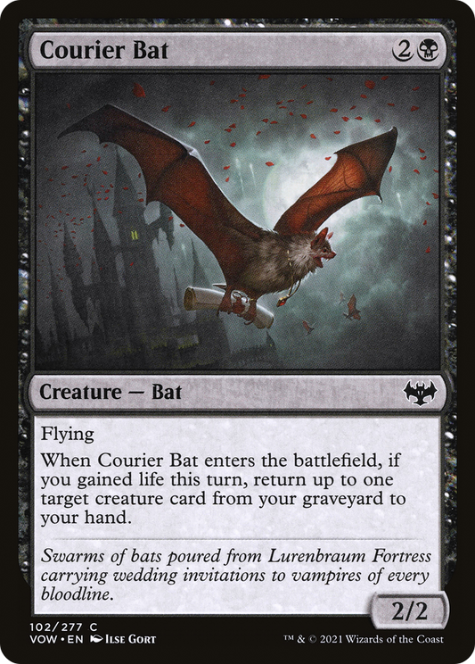 Courier Bat (VOW-102) - Innistrad: Crimson Vow Foil