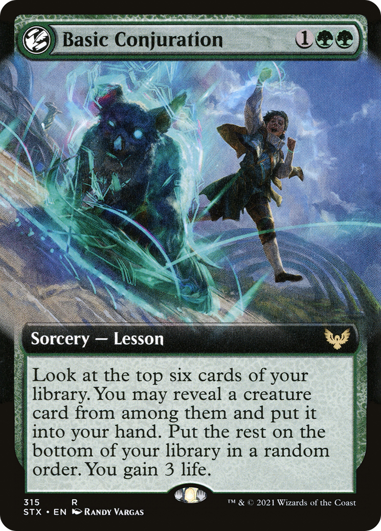 Basic Conjuration (Extended Art) (STX-315) - Strixhaven: School of Mages: (Extended Art, lesson)
