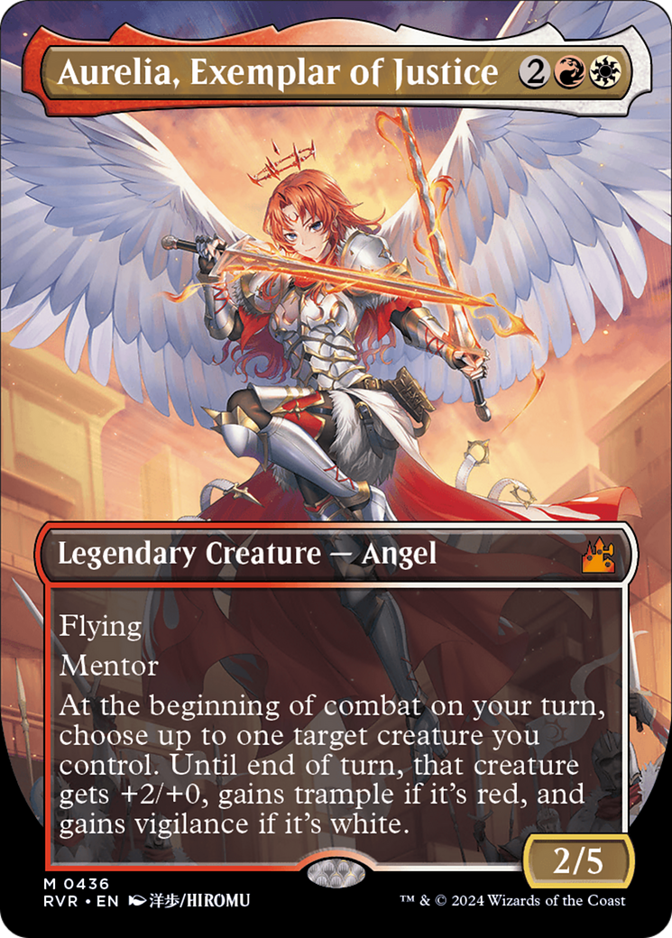 Aurelia, Exemplar of Justice (Anime Borderless) (RVR-436) - Ravnica Remastered (Borderless)