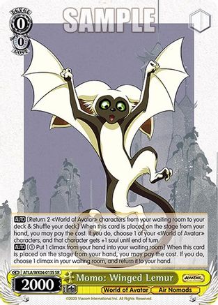 Momo: Winged Lemur (SR) (ATLA/WX04-013S SR) - Avatar: The Last Airbender