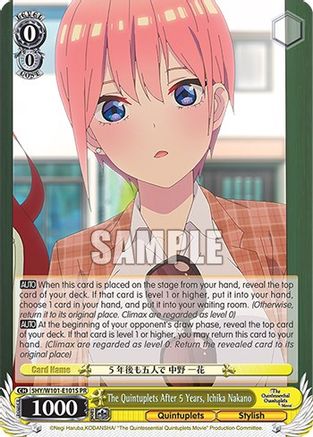 The Quintuplets After 5 Years, Ichika Nakano (Foil) (5HY/W101-E101S) - The Quintessential Quintuplets Movie