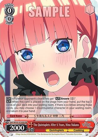 The Quintuplets After 5 Years, Nino Nakano (Foil) (5HY/W101-E103S) - The Quintessential Quintuplets Movie