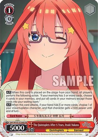 The Quintuplets After 5 Years, Itsuki Nakano (Foil) (5HY/W101-E104S) - The Quintessential Quintuplets Movie
