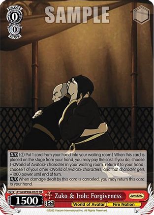 Zuko & Iroh: Forgiveness (SR) (ATLA/WX04-052S SR) - Avatar: The Last Airbender