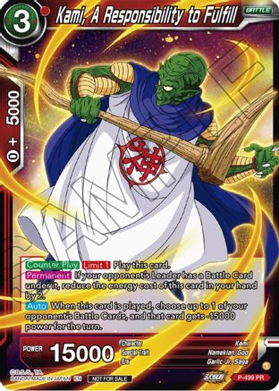 Kami, A Responsibility to Fulfill (Zenkai Series Tournament Pack Vol.4) (P-499) - Tournament Promotion Cards