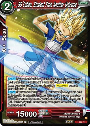 SS Cabba, Student From Another Universe (Zenkai Series Tournament Pack Vol.4) (P-500) - Tournament Promotion Cards