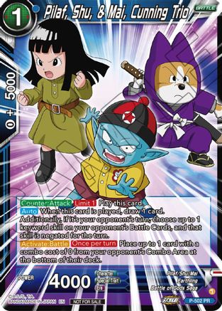 Pilaf, Shu, & Mai, Cunning Trio (Zenkai Series Tournament Pack Vol.4) (P-502) - Tournament Promotion Cards