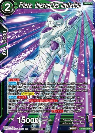 Frieza, Unexpected Invitation (Zenkai Series Tournament Pack Vol.4) (P-508) - Tournament Promotion Cards