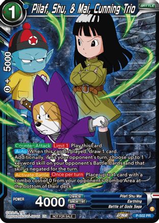 Pilaf, Shu, & Mai, Cunning Trio (Zenkai Series Tournament Pack Vol.4 Winner) (P-502) - Tournament Promotion Cards Foil
