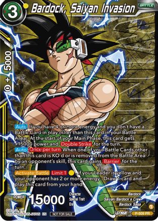 Bardock, Saiyan Invasion (Zenkai Series Tournament Pack Vol.4 Winner) (P-509) - Tournament Promotion Cards Foil