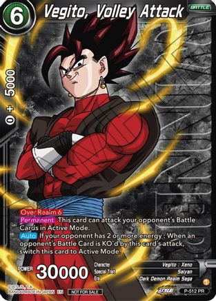 Vegito, Volley Attack (Zenkai Series Tournament Pack Vol.4 Winner) (P-512) - Tournament Promotion Cards Foil