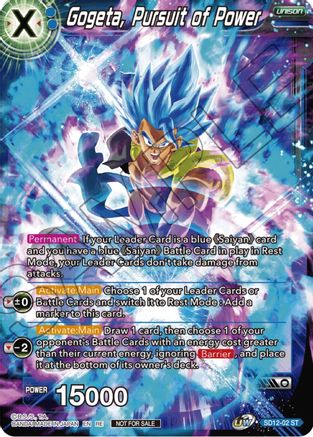Gogeta, Pursuit of Power (Championship Selection Pack 2023 Vol.2) (Silver Foil) (SD12-02) - Tournament Promotion Cards Foil