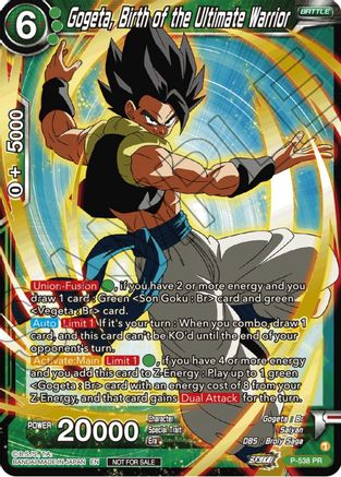 Gogeta, Birth of the Ultimate Warrior (Championship Selection Pack 2023 Vol.2) (Gold-Stamped Silver Foil) (P-538) - Tournament Promotion Cards Foil
