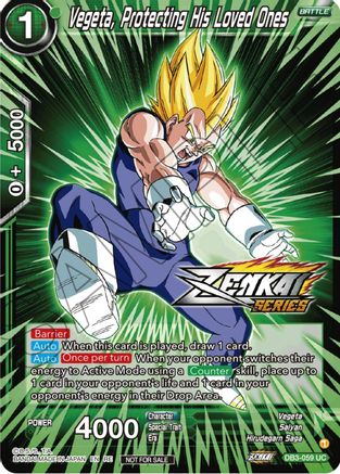Vegeta, Protecting His Loved Ones (Event Pack 12) (DB3-059) - Tournament Promotion Cards Foil