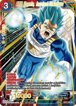SSB Vegeta, Inspired Technique (Alt. Art Card Set 2023 Vol. 2) (BT9-105) - Tournament Promotion Cards Foil