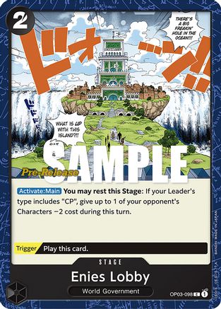 Enies Lobby (OP03-098) - Pillars of Strength Pre-Release Cards