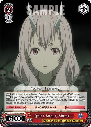 Quiet Anger, Shuna (TSK/S101-E052 R) - That Time I Got Reincarnated as a Slime Vol.3