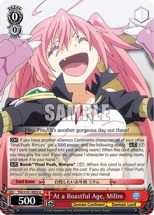 At a Boastful Age, Milim (TSK/S101-E055 U) - That Time I Got Reincarnated as a Slime Vol.3