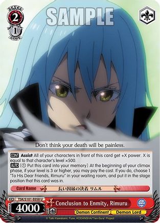 Conclusion to Enmity, Rimuru (TSK/S101-E058 U) - That Time I Got Reincarnated as a Slime Vol.3