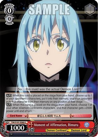Moment of Affirmation, Rimuru (TSK/S101-E060 C) - That Time I Got Reincarnated as a Slime Vol.3