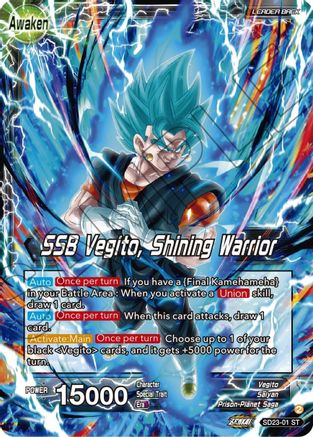 Son Goku & Vegeta // SSB Vegito, Shining Warrior (SD23-01) - Critical Blow Foil