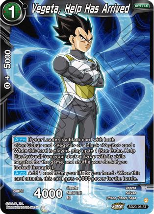 Vegeta, Help Has Arrived (SD23-06) - Critical Blow Foil