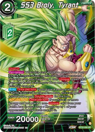 SS3 Broly, Tyrant (BT22-058) - Critical Blow Foil