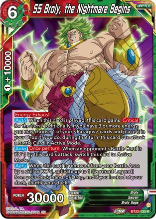 SS Broly, the Nightmare Begins (BT22-133) - Critical Blow Foil