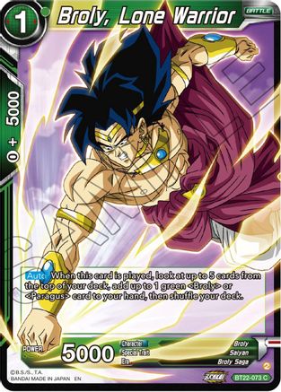 Broly, Lone Warrior (BT22-073) - Critical Blow Foil