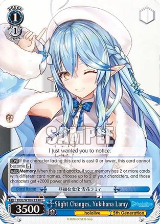 Slight Changes, Yukihana Lamy (HOL/W104-E140 C) - hololive production Vol.2