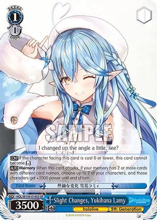 Slight Changes, Yukihana Lamy (SR) (HOL/W104-E140S SR) - hololive production Vol.2