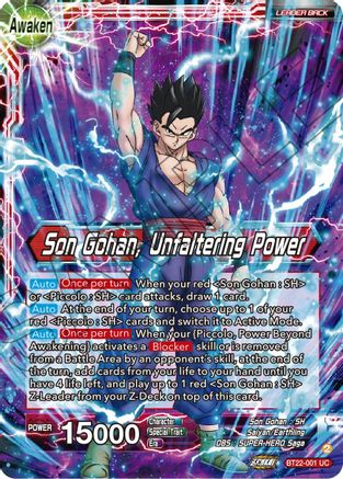 Son Gohan // Son Gohan, Unfaltering Power (BT22-001) - Critical Blow