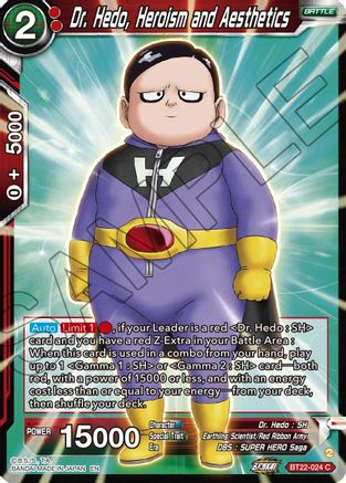 Dr. Hedo, Heroism and Aesthetics (BT22-024) - Critical Blow