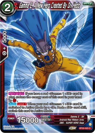 Gamma 2, A New Hero Created By Dr. Hedo (BT22-023) - Critical Blow