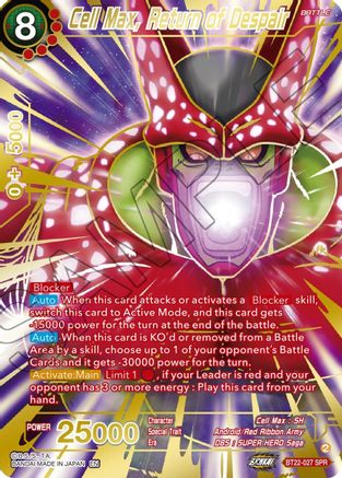 Cell Max, Return of Despair (SPR) (BT22-027) - Critical Blow Foil