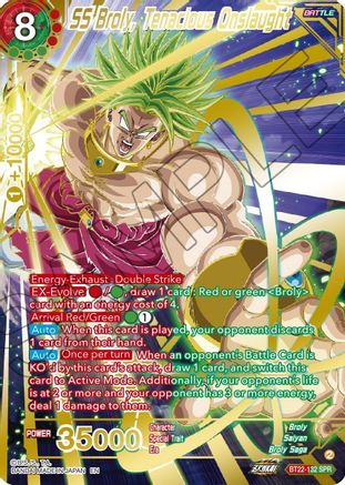 SS Broly, Tenacious Onslaught (SPR) (BT22-132) - Critical Blow Foil