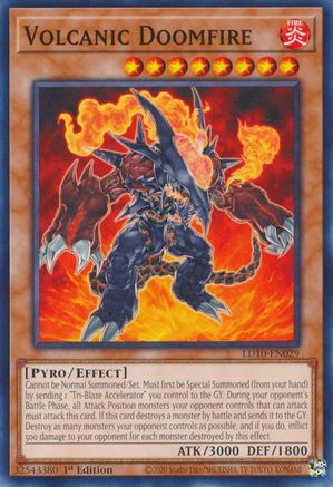 Volcanic Doomfire (LD10-EN029) - Legendary Duelists: Soulburning Volcano 1st Edition