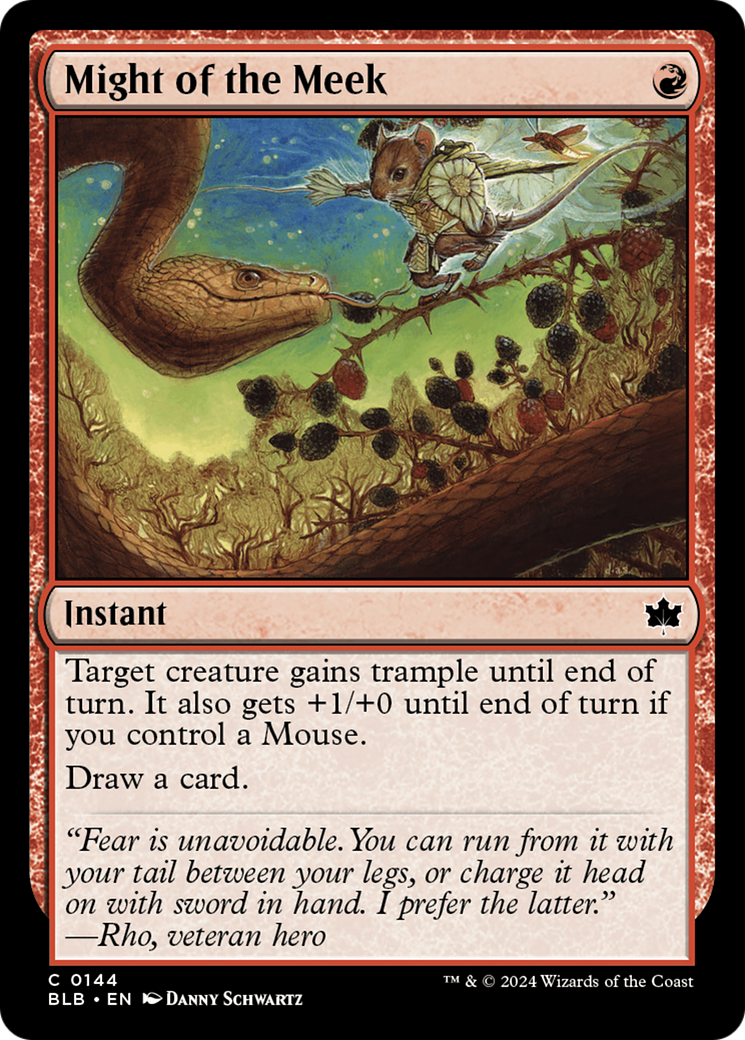 Might of the Meek (BLB-144) - Bloomburrow Foil