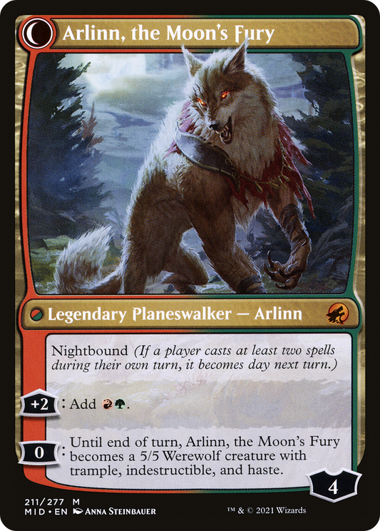 Arlinn, the Pack's Hope (MID-211) - Innistrad: Midnight Hunt: (Double Faced Transform) Foil