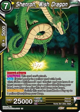 Shenron, Wish Dragon (BT22-098) - Critical Blow